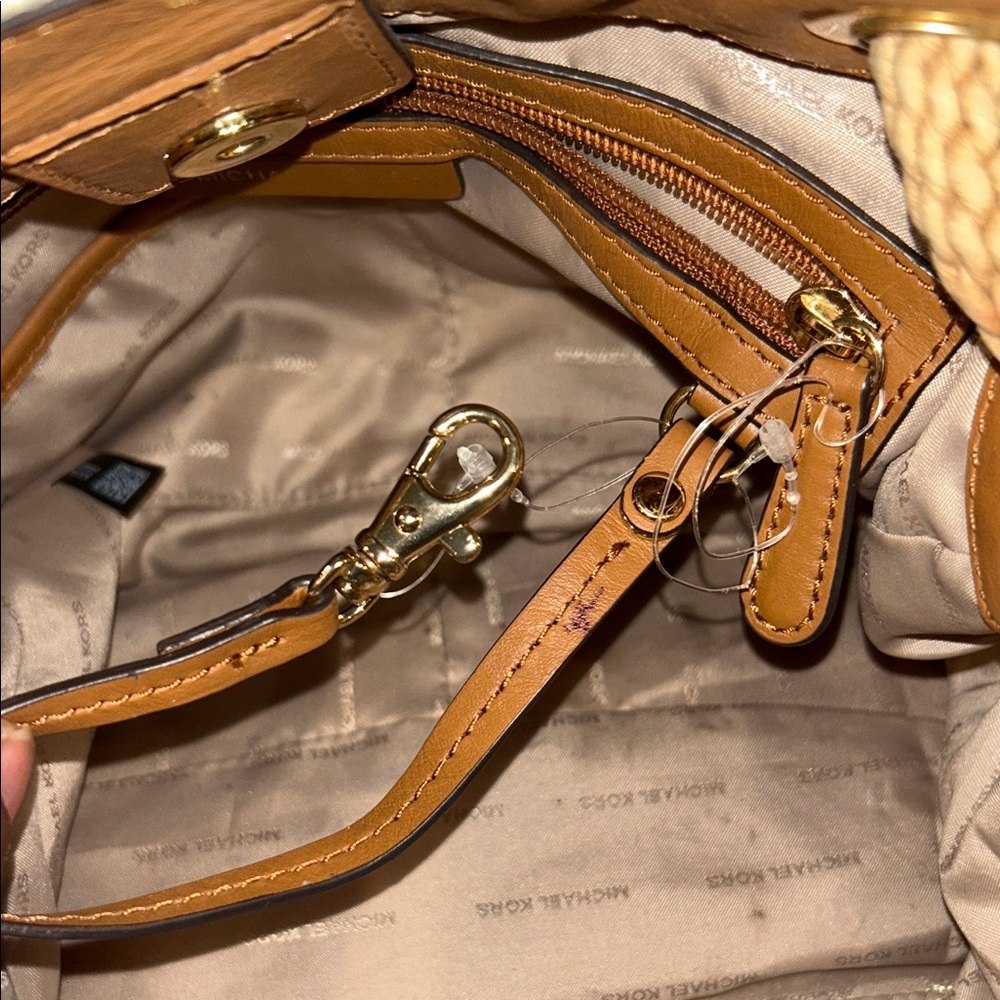 Michael Kors EUC Gold Shoulder Bag with Rope Handles - Picture 7 of 9